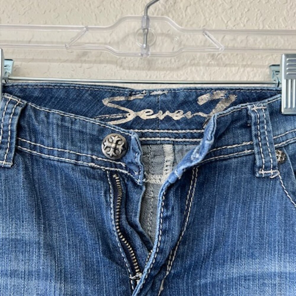 SEVEN7 Embellished Side Ankle Zip Jeans - Picture 4 of 8